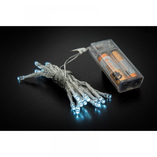 20 Led Μπαταρίας Διάφανο Πάγου Σταθερό 1μ.