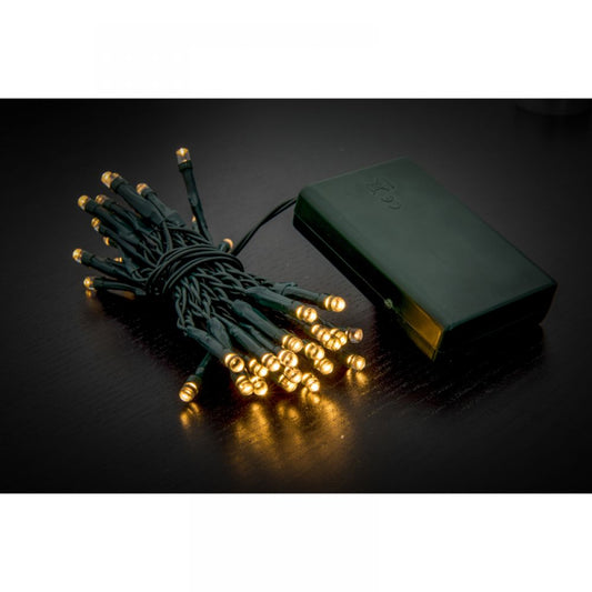 40 Led Μπαταρίας Πράσινο Λευκό Σταθερό 2μ.