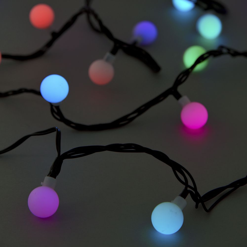 40 Led Μπάλες 2εκ. Πράσινο/Multi Pastel Επεκτεινόμενο 4μ. Εξωτ. Χώρου