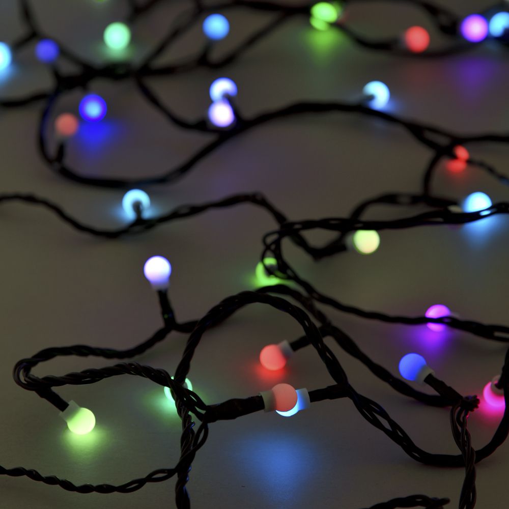 60 Led Μπάλες 1εκ. Πράσινο/Multi Pastel Επεκτεινόμενο 6μ. Εξωτ. Χώρου