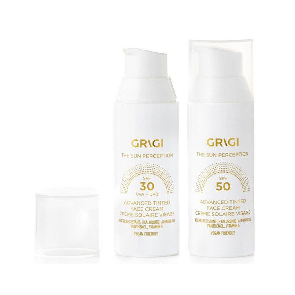 Grigi  the sun perception tinded face cream  spf 50 50ml + δώρο  Grigi  the sun perception tinded  face cream  spf 30ml