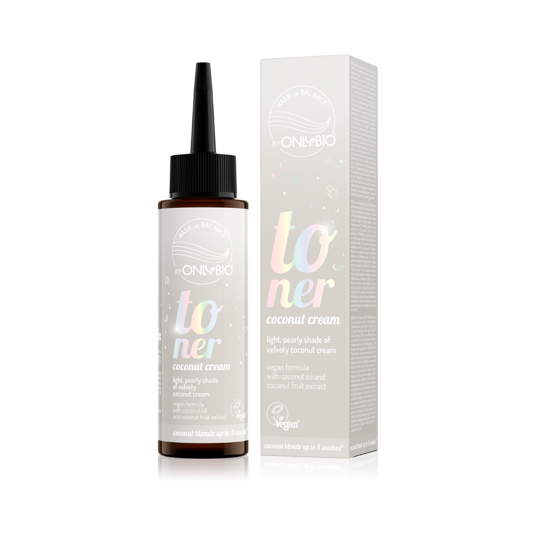 ONLYBIO Hair in Balance | Coconut Cream Blonde | Hair Color Toner 100ml | Pearly Blonde Tone & Brilliant Shine | ONLYCOC