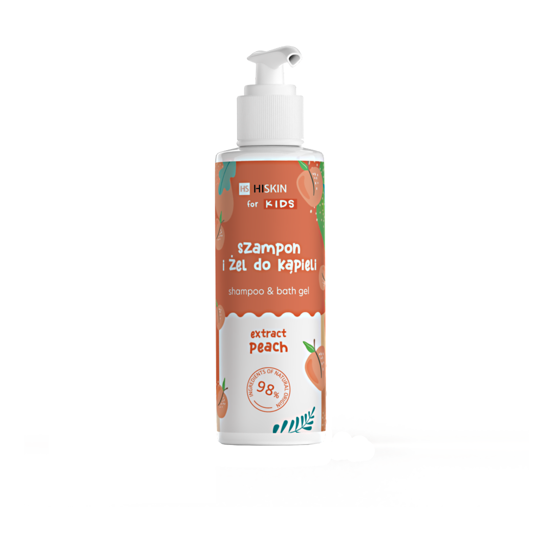 HiSkin | Kids Shampoo & Bath Gel 'Peach' 280ml | HSKSBGP