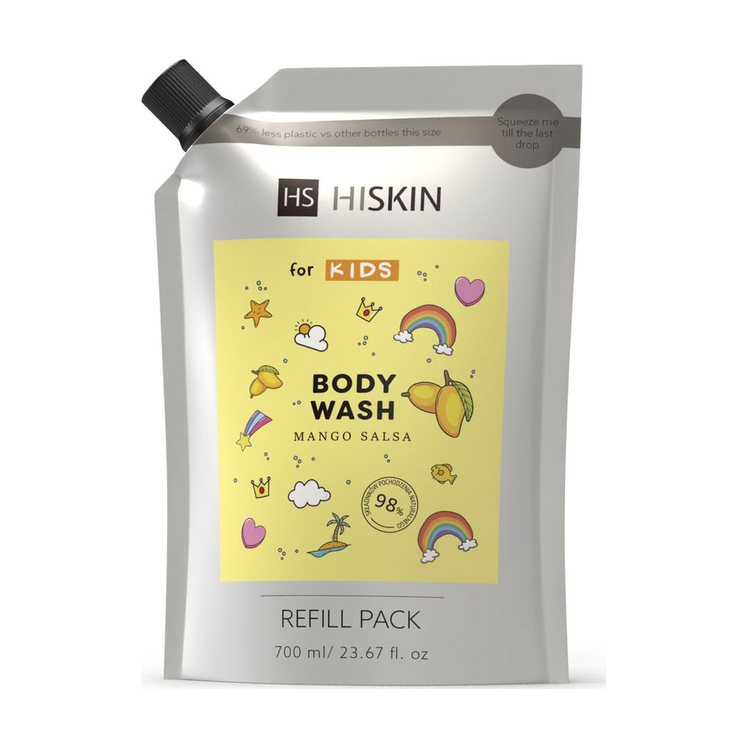 HiSkin | Kids Body Wash 'Mango Salsa' Refill Pack 700ml | HSKBWMSR700