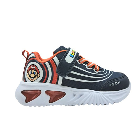 Geox J Assister Boy J55DZB 02A54 C0735A  Αθλητικό για αγόρι με φωτάκια σε συνθετικό δέρμα και ύφασμα Navy\Blue