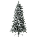 210εκ. Δέντρο Snow White με 370 Λευκά Led Λαμπάκια Ενσωματωμένα