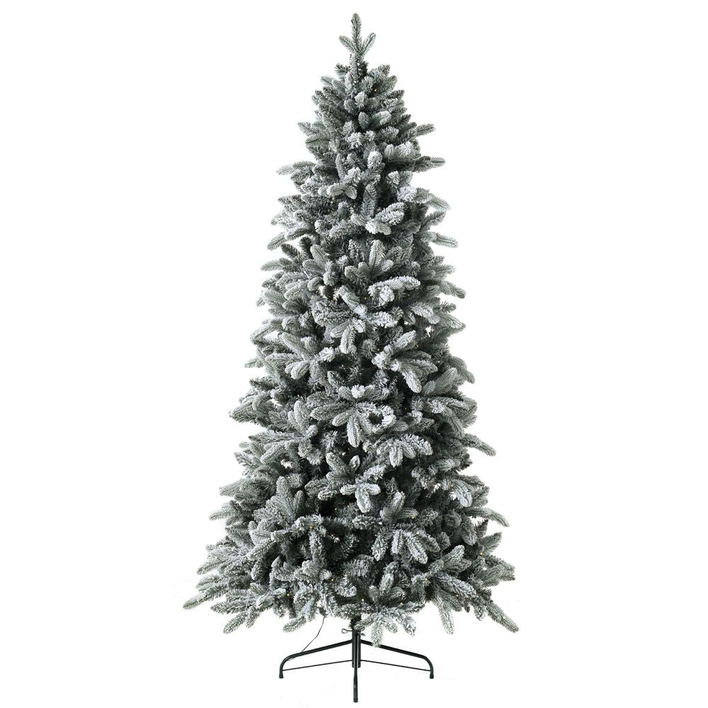 210εκ. Δέντρο Snow White με 370 Λευκά Led Λαμπάκια Ενσωματωμένα