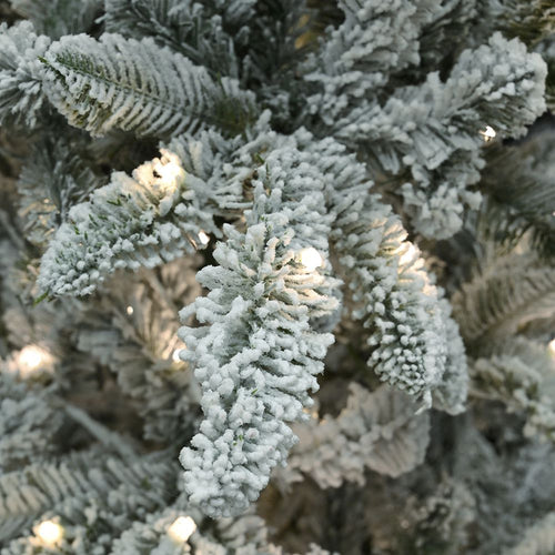 240εκ. Δέντρο Snow White με 520 Λευκά Led Λαμπάκια Ενσωματωμένα