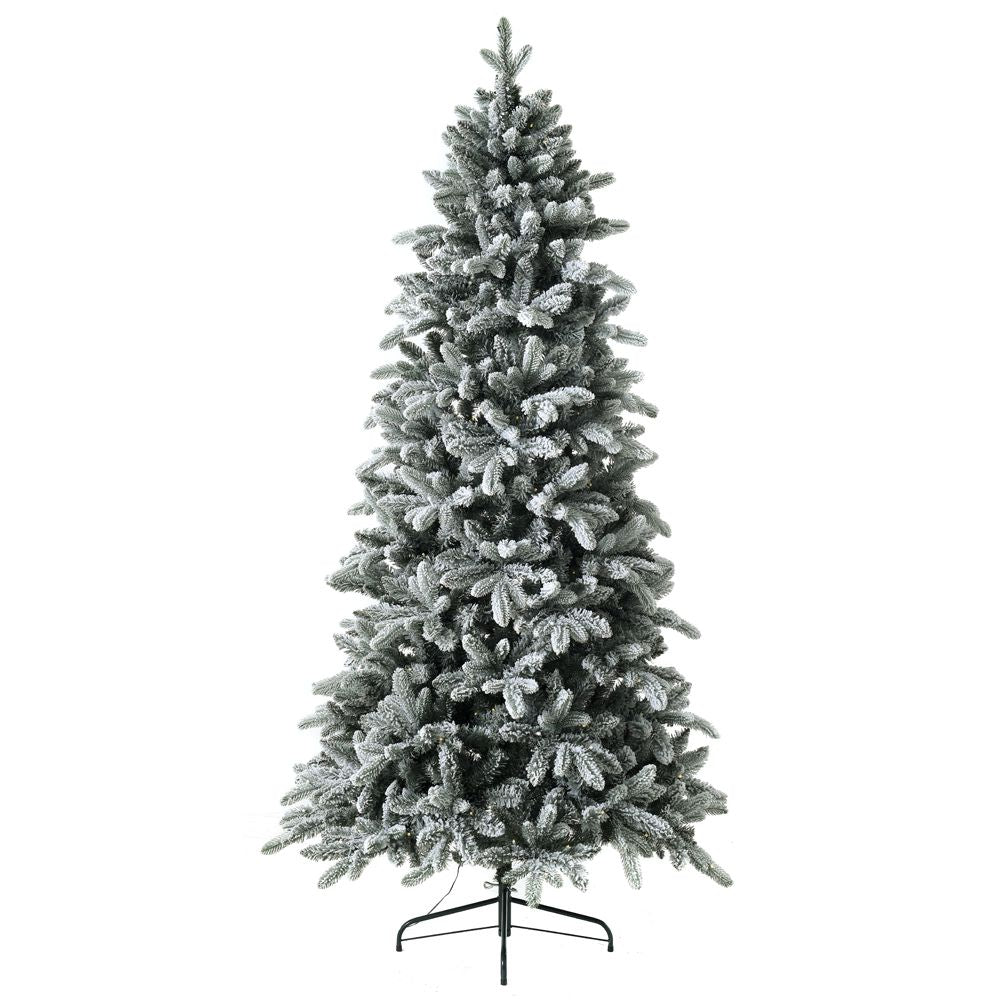 240εκ. Δέντρο Snow White με 520 Λευκά Led Λαμπάκια Ενσωματωμένα