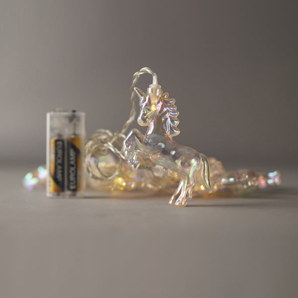 10 Led Σειρά 5mm, Μονόκεροι Ιριδίζων, Μπαταρίας 2xΑΑ, Timer, Διάφανο PVC Καλώδιο, Θερμό Λευκό Led ανα 15εκ., Προέκταση Παροχής 30εκ., IP20