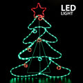 Δέντρο με Μπάλες και Αστέρι, LED με 6μ. Φωτ/να, 88x68εκ. IP44