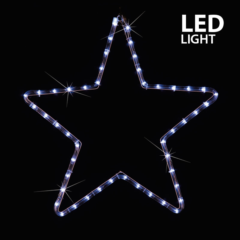 Αστέρι Λευκό LED με 2μ. Φωτ/να 56x56εκ. IP44