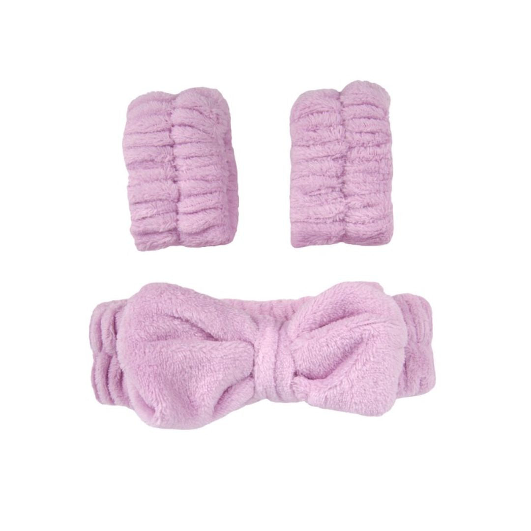 Donegal | Soft Headband & Wristband Skincare Set (3pcs) | D6058