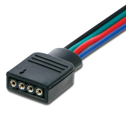 ΑΝΤΑΠΤΟΡΑΣ ΣΕ 4p ΘΗΛΥΚΑ ΓΙΑ RGB 5050 ΤΑΙΝΙΑ ΜΕ ΚΑΛΩΔΙΟ 10cm