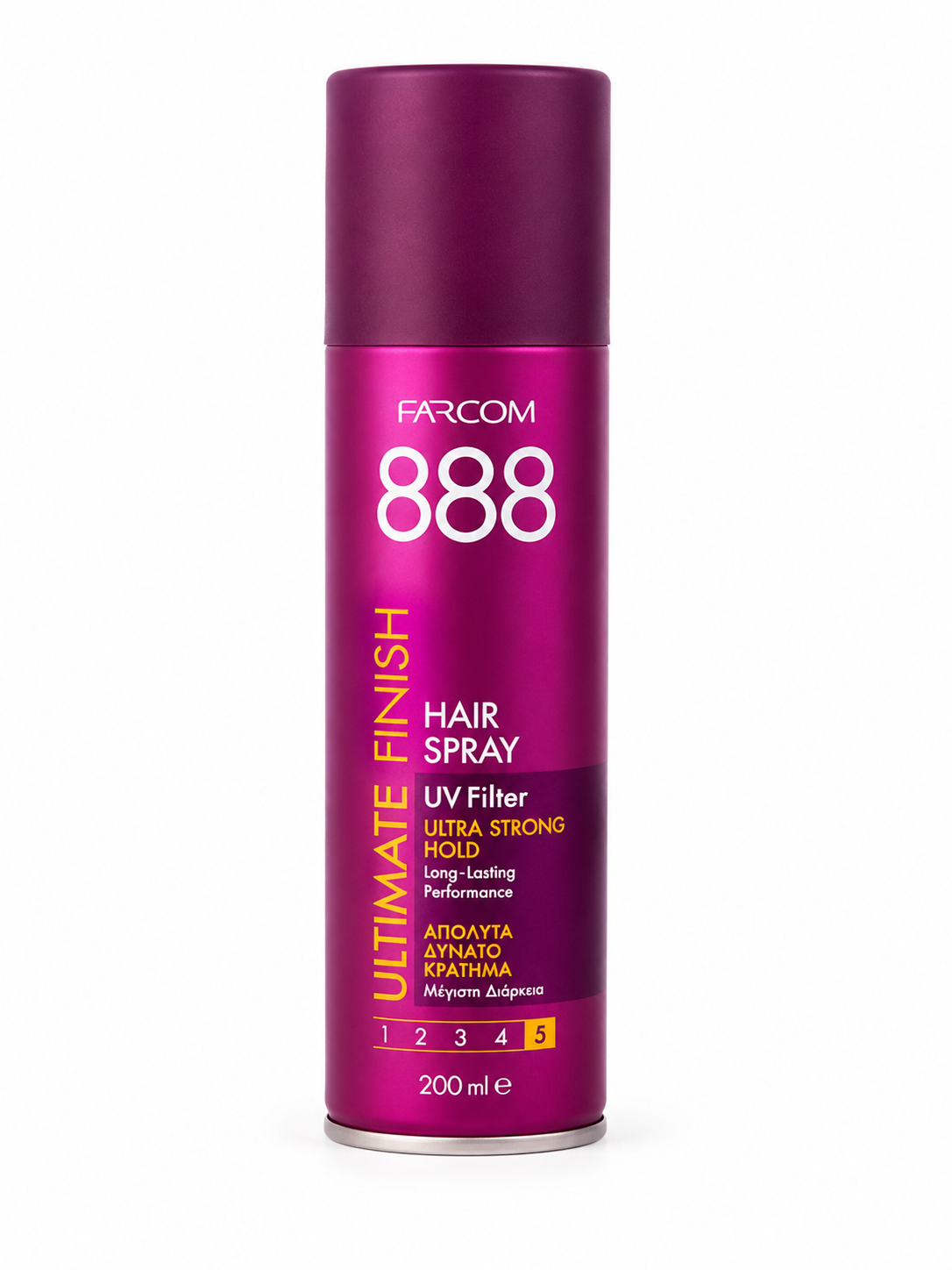 Farcom 888 Hair Spray 200ml Νο5 – Ultimate Finish | Ultra Strong Hold
