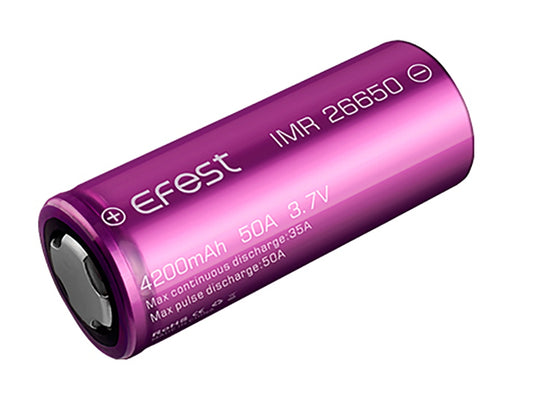 3.6V 4200mAh ΜΠΑΤΑΡΙΑ 26650 Li-ion 50Α EFEST