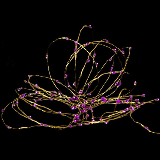 100 Microled Χρυσό/Ροζ 8 Προγράμματα 5μ. Εσωτ./Εξωτ. Χώρου