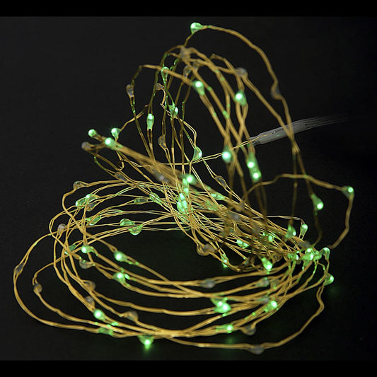 100 Microled Χρυσό/Πράσινο 8 Προγράμματα 5μ. Εσωτ./Εξωτ. Χώρου