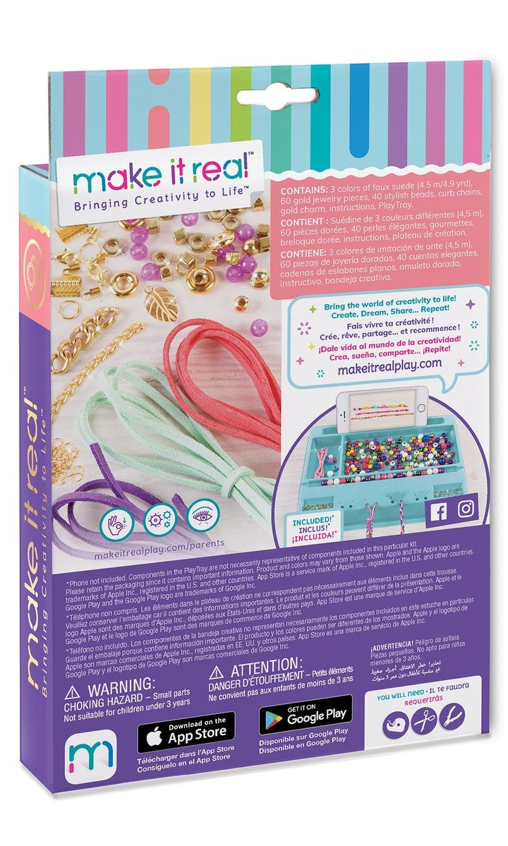 Make It Real – GOLD LINK SUEDE BRACELETS (1207) (049280)