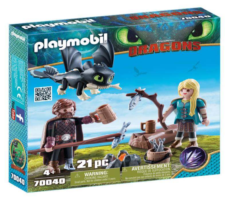Playmobil Ο Ψάρης και η Άστριντ με ένα Δρακούλη