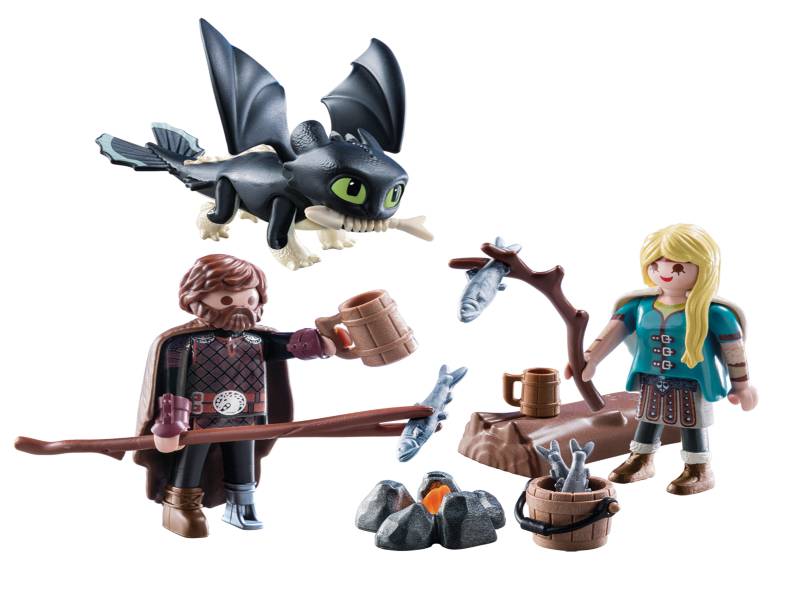 Playmobil Ο Ψάρης και η Άστριντ με ένα Δρακούλη
