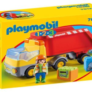 Ανατρεπόμενο Φορτηγό με εργάτη