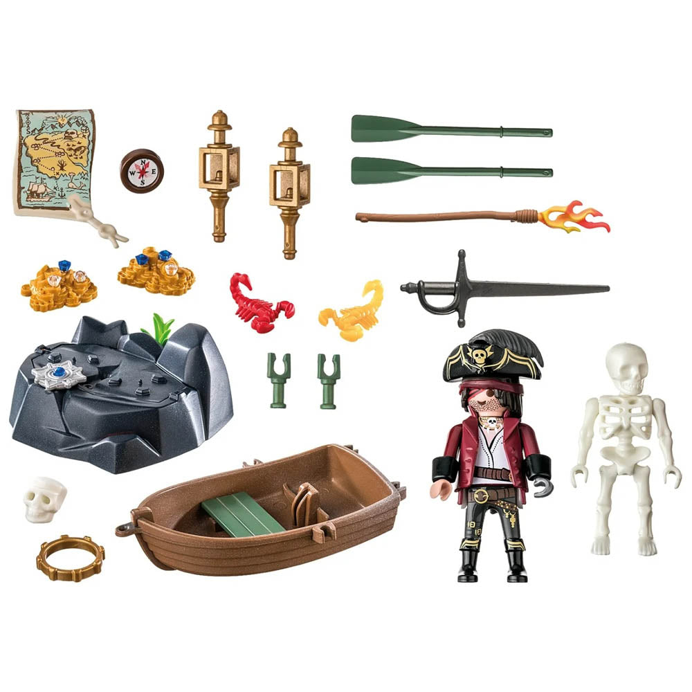 Playmobil Starter Pack Πειρατής Με Βαρκούλα Και Θησαυρό (71254)