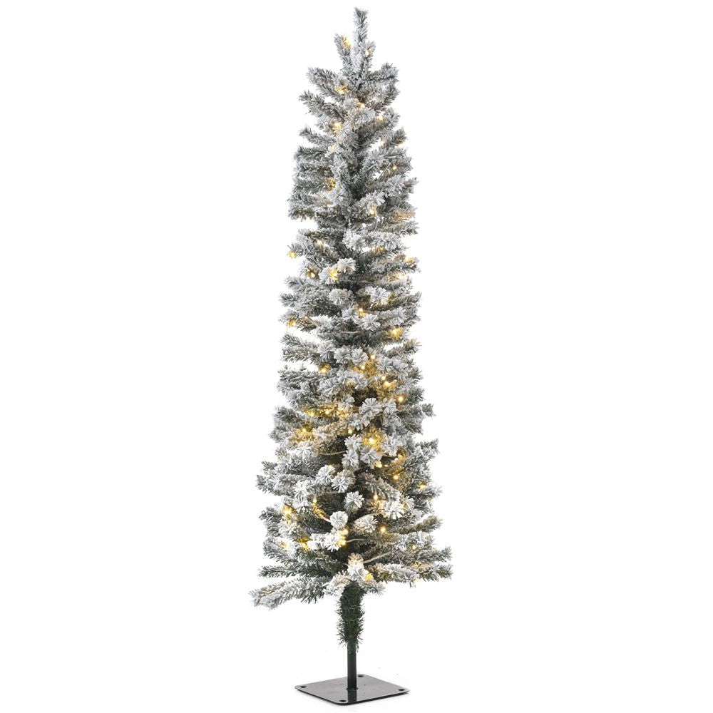 90εκ. Δέντρο Pre-Lit Snow Pencil με 70 Λευκά Λαμπάκια Φ35εκ. 140 Tips