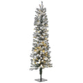 150εκ. Δέντρο Pre-Lit Snow Pencil με 140 Λευκά Λαμπάκια 260 Tips Φ45εκ.