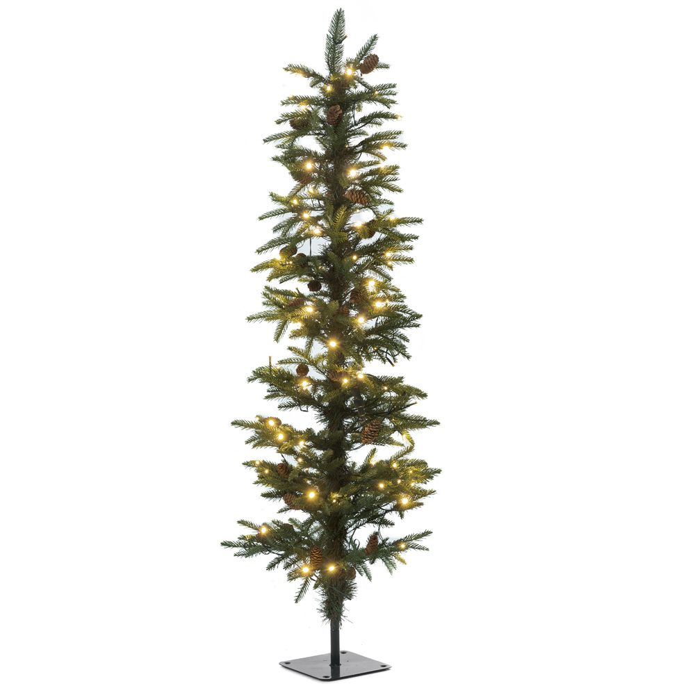 90εκ. Δέντρο Pre-Lit Pencil Pine με 70 Λευκά Λαμπάκια Φ35εκ.
