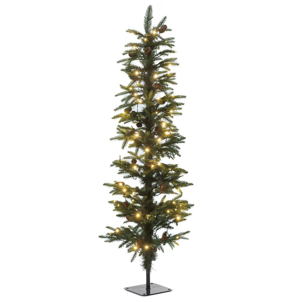 120εκ. Δέντρο Pre-Lit Pencil Pine με 100 Λευκά Λαμπάκια Φ40εκ.