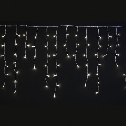 300 Led Σταλακτίτης Διάφανο/Λευκό 8 Προγράμματα 6μ.x70εκ. Εσωτ./Εξωτ. Χώρου