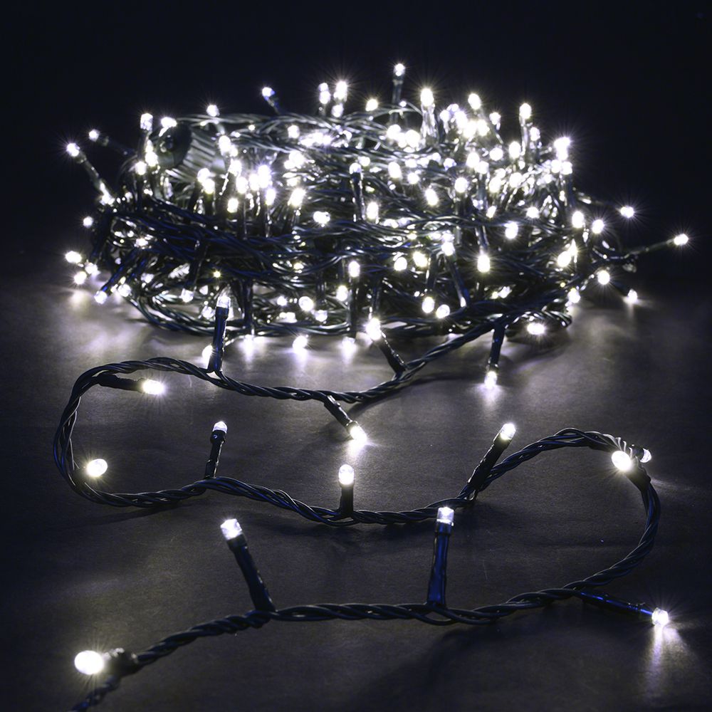 100 Led Πράσινο/Λευκό Επεκτεινόμενο Σταθερό 5μ. Εσωτ./Εξωτ. Χώρου