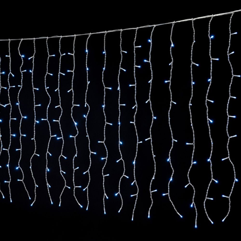 200 Led Κουρτίνα Διάφανο/Πάγου Επεκτεινόμενη 2x1μ. Εσωτ./Εξωτ. Χώρου