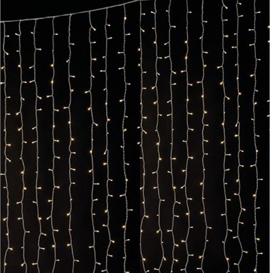 440 Led Κουρτίνα Διάφανο/Λευκό Επεκτεινόμενη 2x2.20μ. Εσωτ./Εξωτ. Χώρου