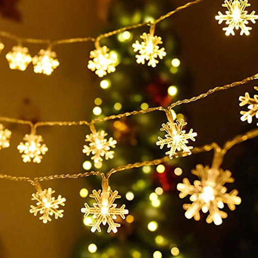 50 Led Ακρυλικές Νιφάδες Διάφανο/Λευκό 5μ. 8 Προγράμματα Εσωτ./Εξωτ. Χώρου