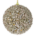 Φ10εκ. Σαμπανί Πλαστική Μπάλα Glitter bauble