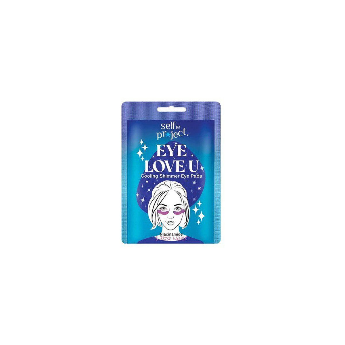 SELFIE PROJECT Eye Pads With Blue Glitter Eye Love U