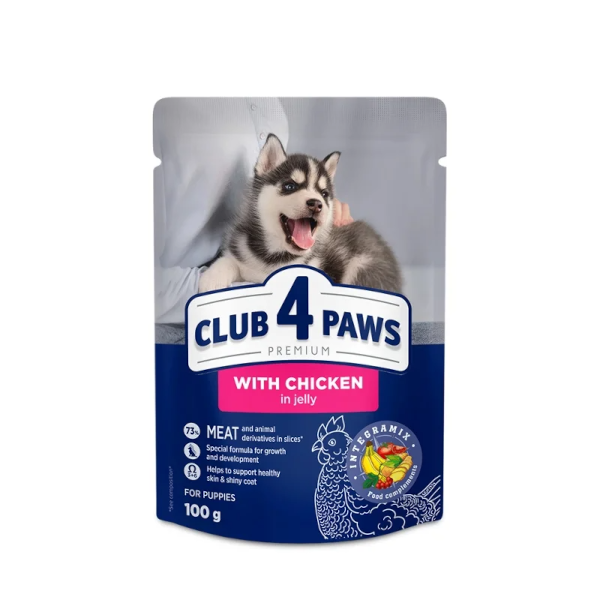 Club 4 Paws Puppies Κοτόπουλο 100gr