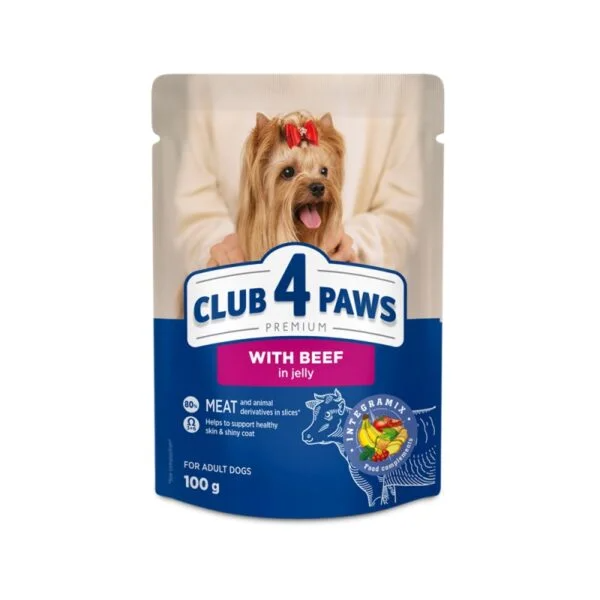 Club 4 Paws Beef - Υγρή Τροφή Σκύλου Με Μοσχάρι 100gr