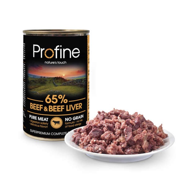 Profine Beef & Beef Liver - Κονσέρβα Σκύλου Βοδινό & Συκώτι 400gr