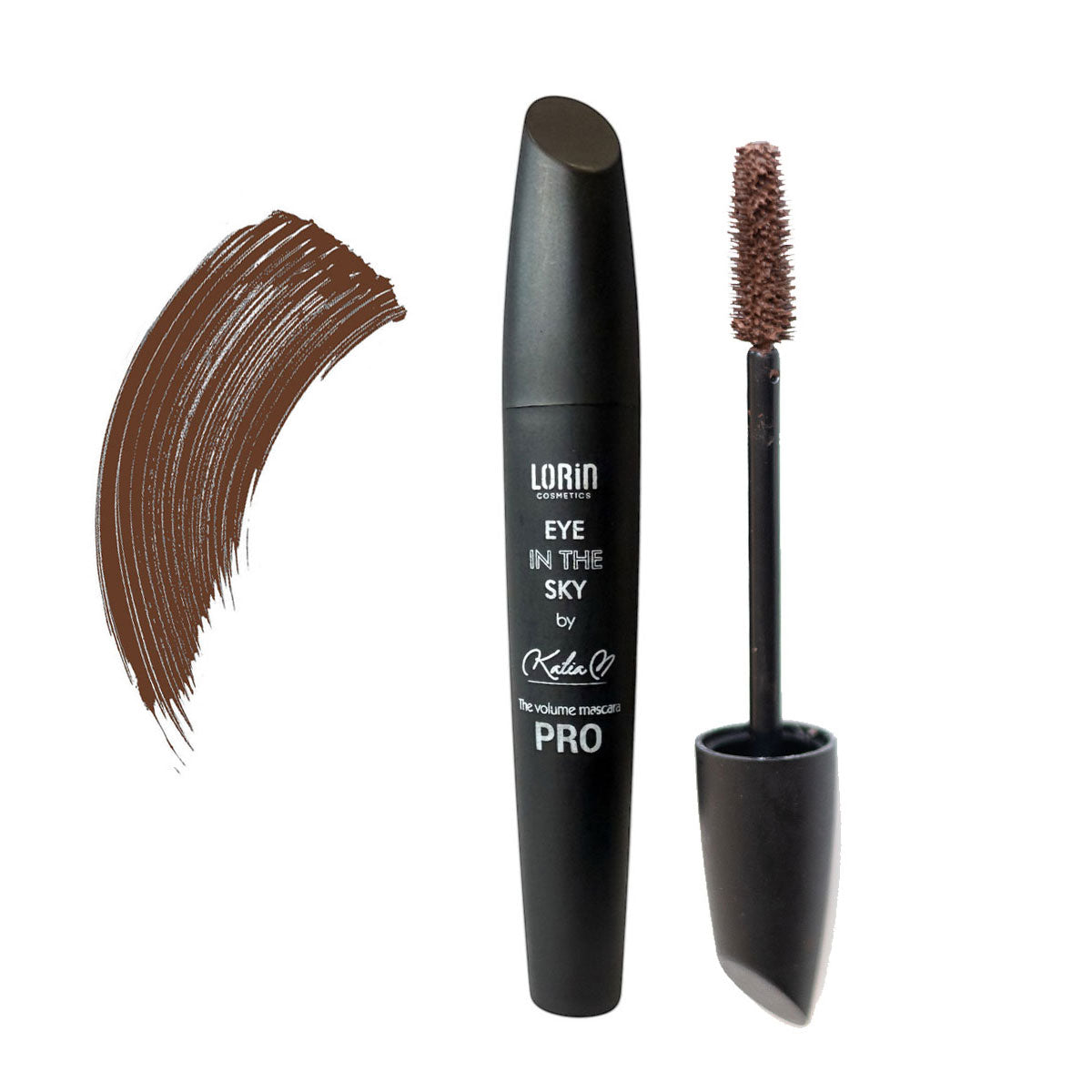 Lorin “Eye In The Sky” PRO Mascara by Katia Καφέ 🟤 με βουρτσάκι Σιλικόνης
