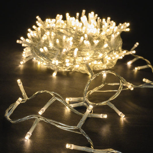 100 Led Διάφανο/Ζεστό 8 Προγράμματα 5μ. Εσωτ./Εξωτ. Χώρου