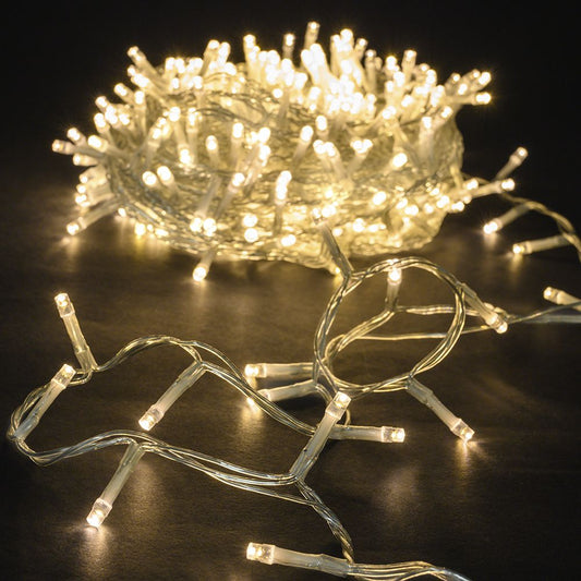 400 Led Διάφανο/Ζεστό 8 Προγράμματα 20μ. Εσωτ./Εξωτ. Χώρου