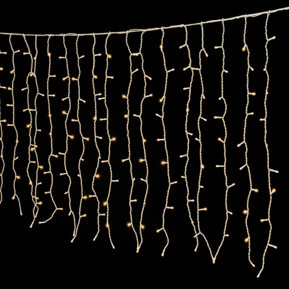 200 Led Κουρτίνα Διάφανο/Ζεστό Επεκτεινόμενη 2x1μ. Εσωτ./Εξωτ. Χώρου