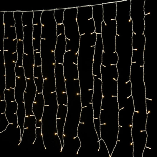 144 Led Κουρτίνα Διάφανο/Ζεστό Επεκτεινόμενη Σταθερή 1,20x1,20μ. Εσωτ./Εξωτ. Χώρου