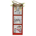 Ξύλινη Πινακίδα "Let It Snow" με Φως 15x3x45εκ.