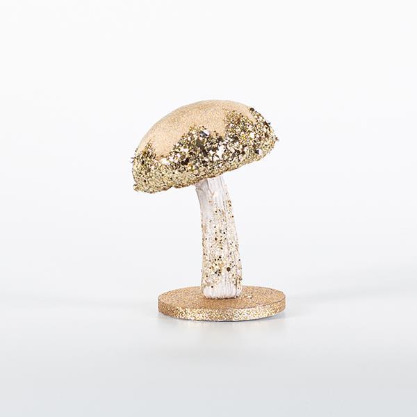Βελούδινο Μανιτάρι Μόκα με Glitter 7x13εκ.