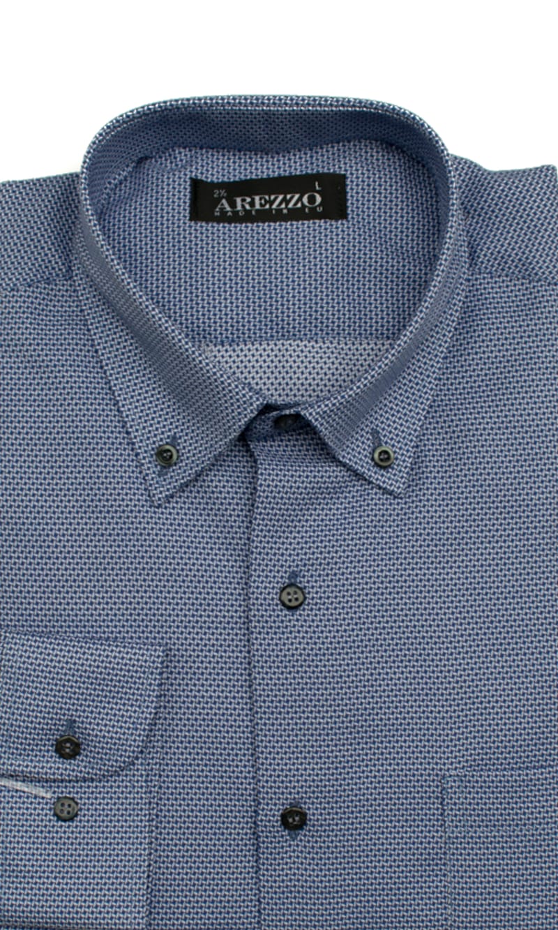 AREZZO Boston κανονική γραμμή με μικροσχέδιο στην ύφανση blue