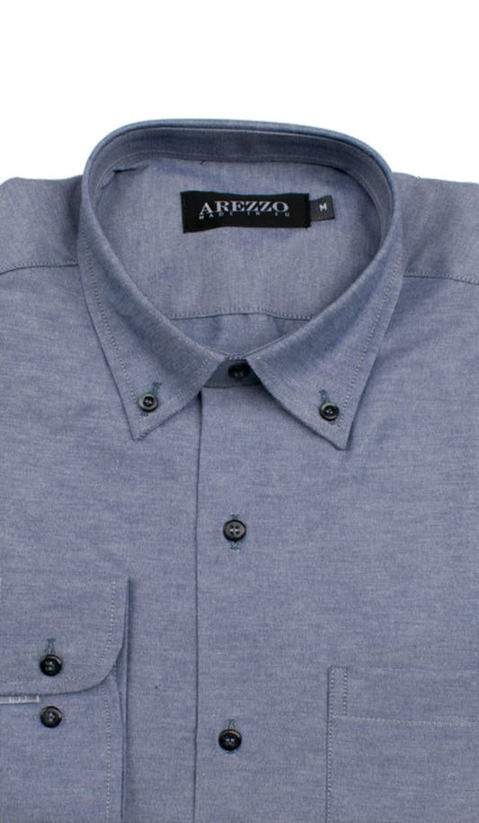 AREZZO Oxford κανονική γραμμή Μονόχρωμο Γαλάζιο γκρι